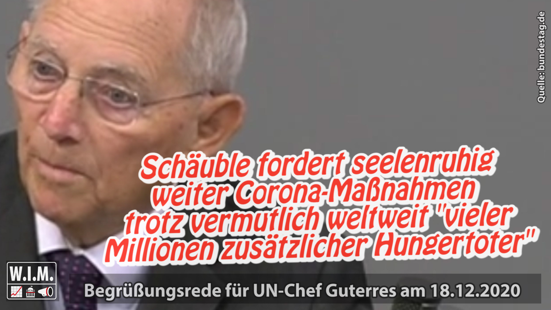 Schäuble, Millionen Hungertote