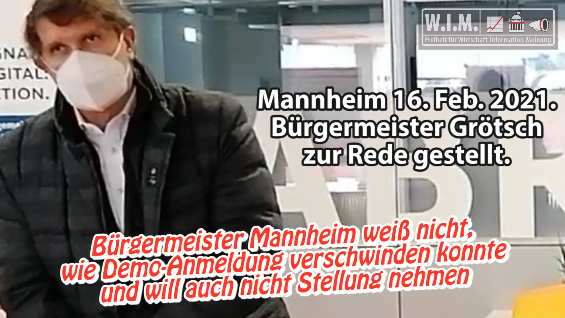Bürgermeister Mannheim weiß nicht, wie Demo-Anmeldung verschwand. Will auch nicht Stellung nehmen